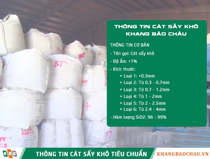 thông tin cát sấy khô